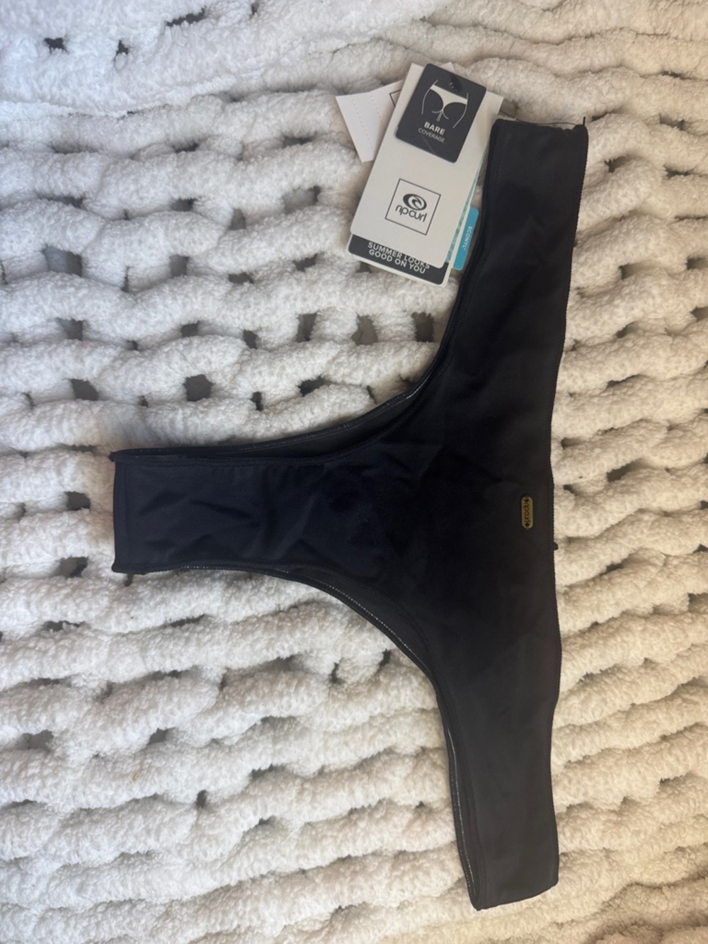 Rip Curl Black Bare Coverage Bikini Bottom - Picture 5 of 7